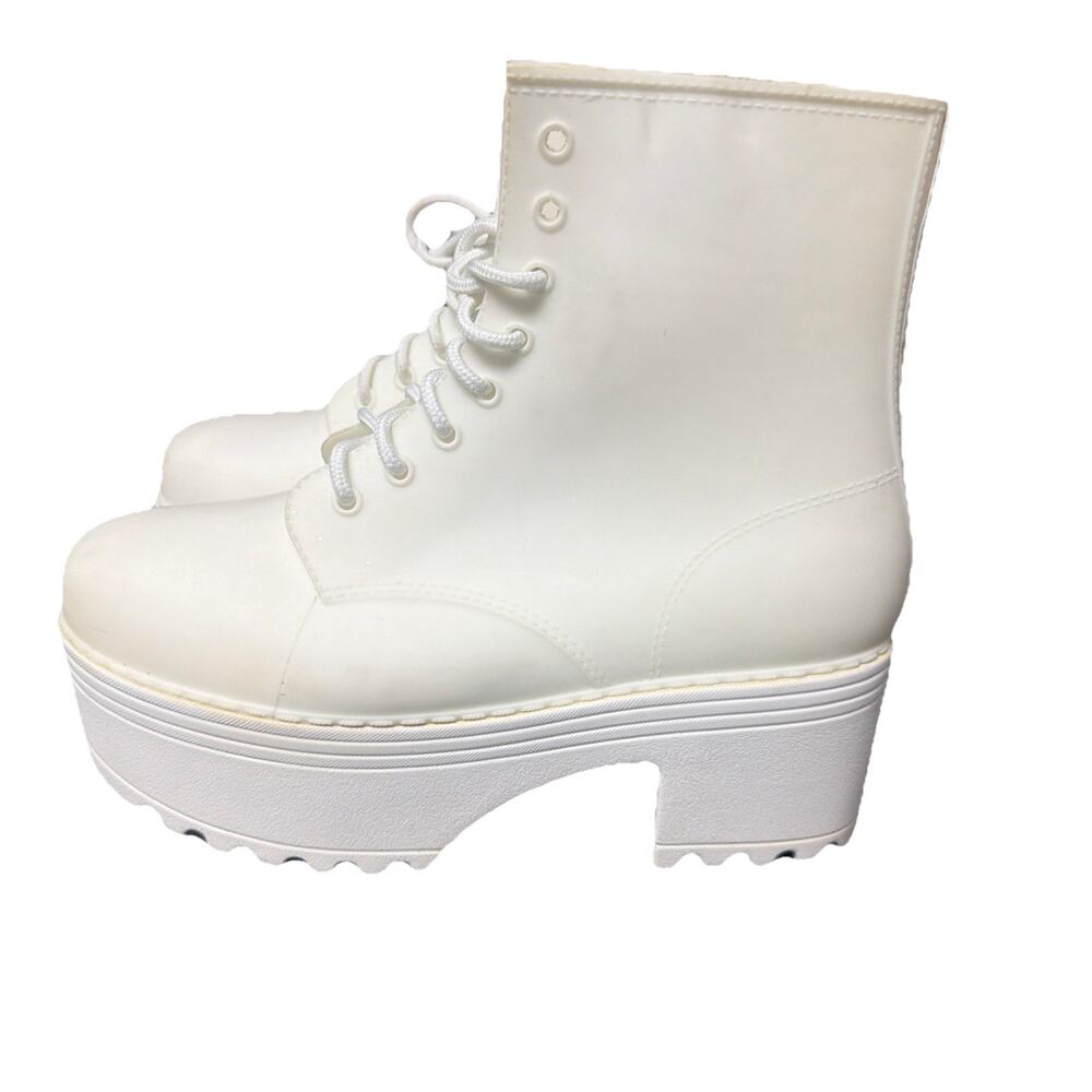 Jeffrey Campbell Torrent Model White Boots-Size Woman 9 SRC